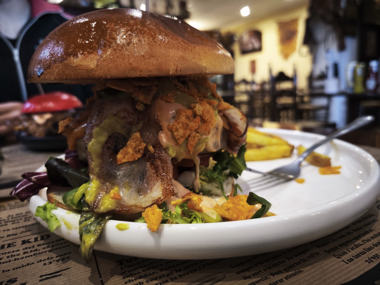 Hamburguesa con patatas